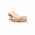 77508. USB retractable wooden flash drive up to 32GB - Light natural