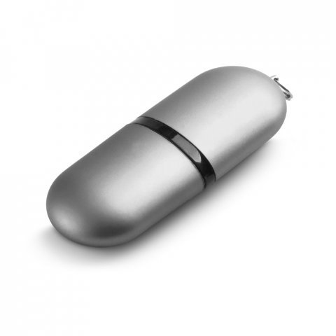 . USB Stick rund bis zu 32GB - Satinsilber