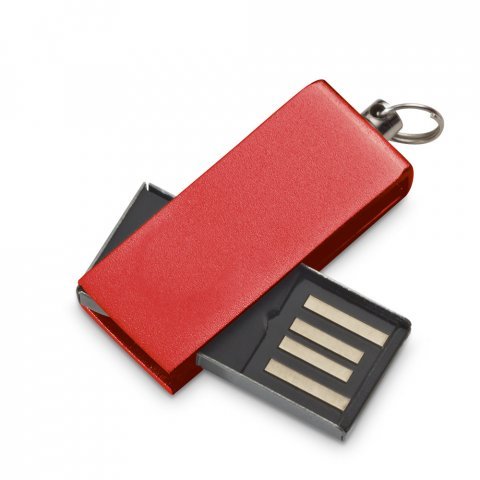 . USB Stick bis zu 32 GB mit farbigem Clip - 302 - Rot