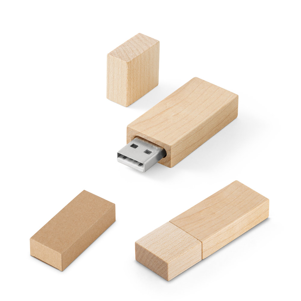 Pen Drive até 32GB em madeira — Personalizado