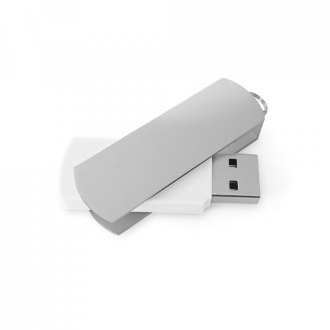 . Behajthat&oacute; USB pendrive, f&eacute;m klipszel, max 32 GB - 301 - Feh&eacute;r