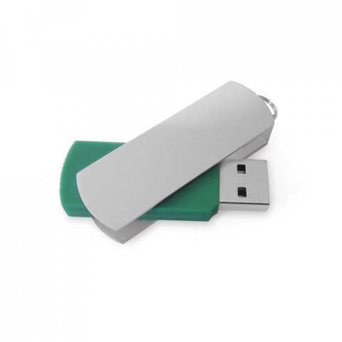 . Behajthat&oacute; USB pendrive, f&eacute;m klipszel, max 32 GB - 307 - Z&ouml;ld