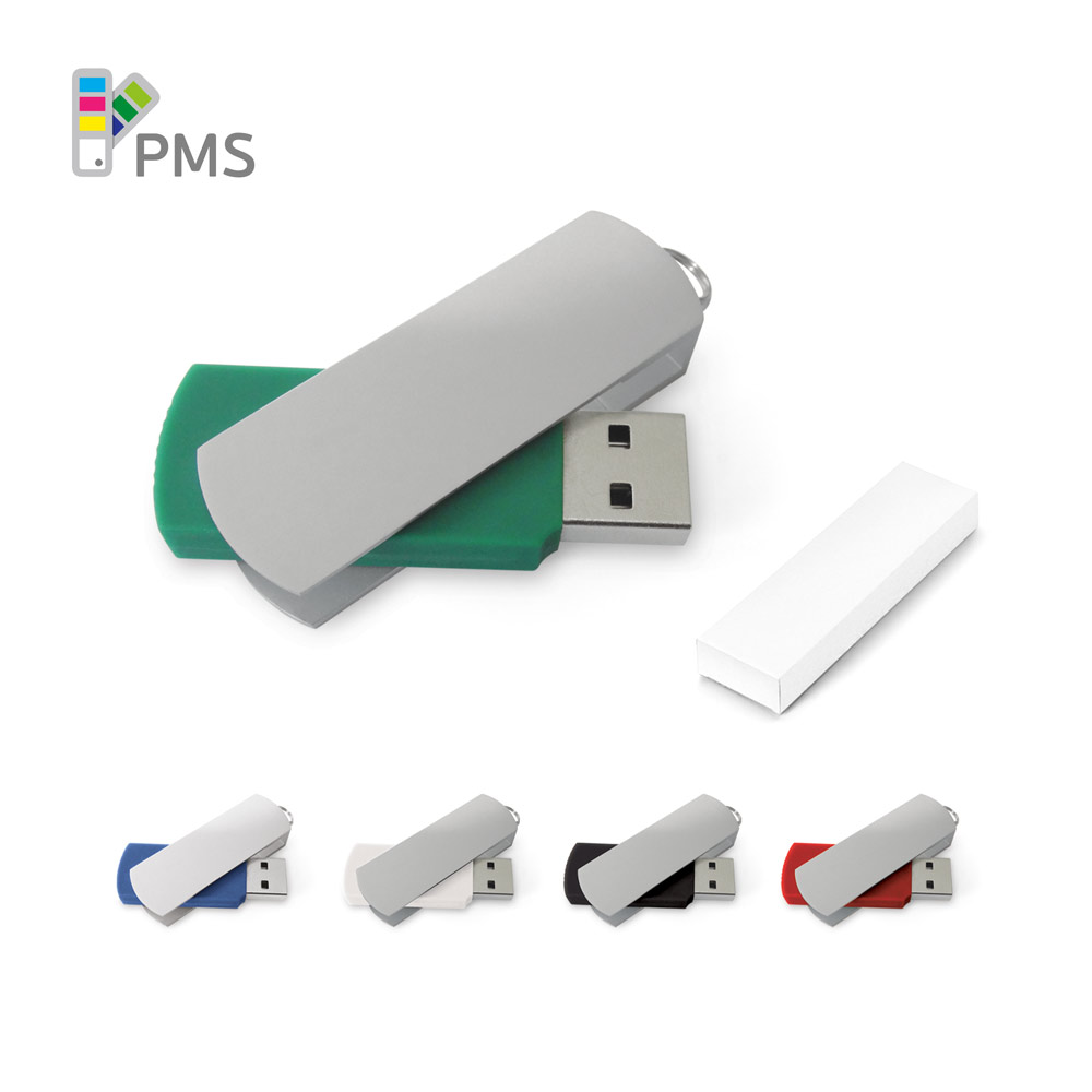 Pen Drive até 32GB retrátil com clipe de metal — Personalizado