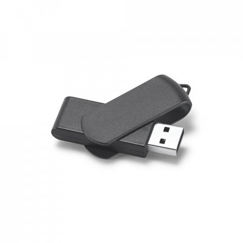 . &Uacute;jrahasznos&iacute;tott műanyag USB pendrive, max 32 GB - 300 - Fekete