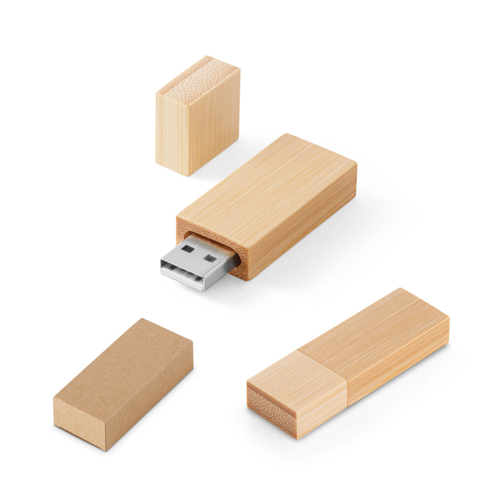 Pen Drive até 128GB em madeira — Personalizado