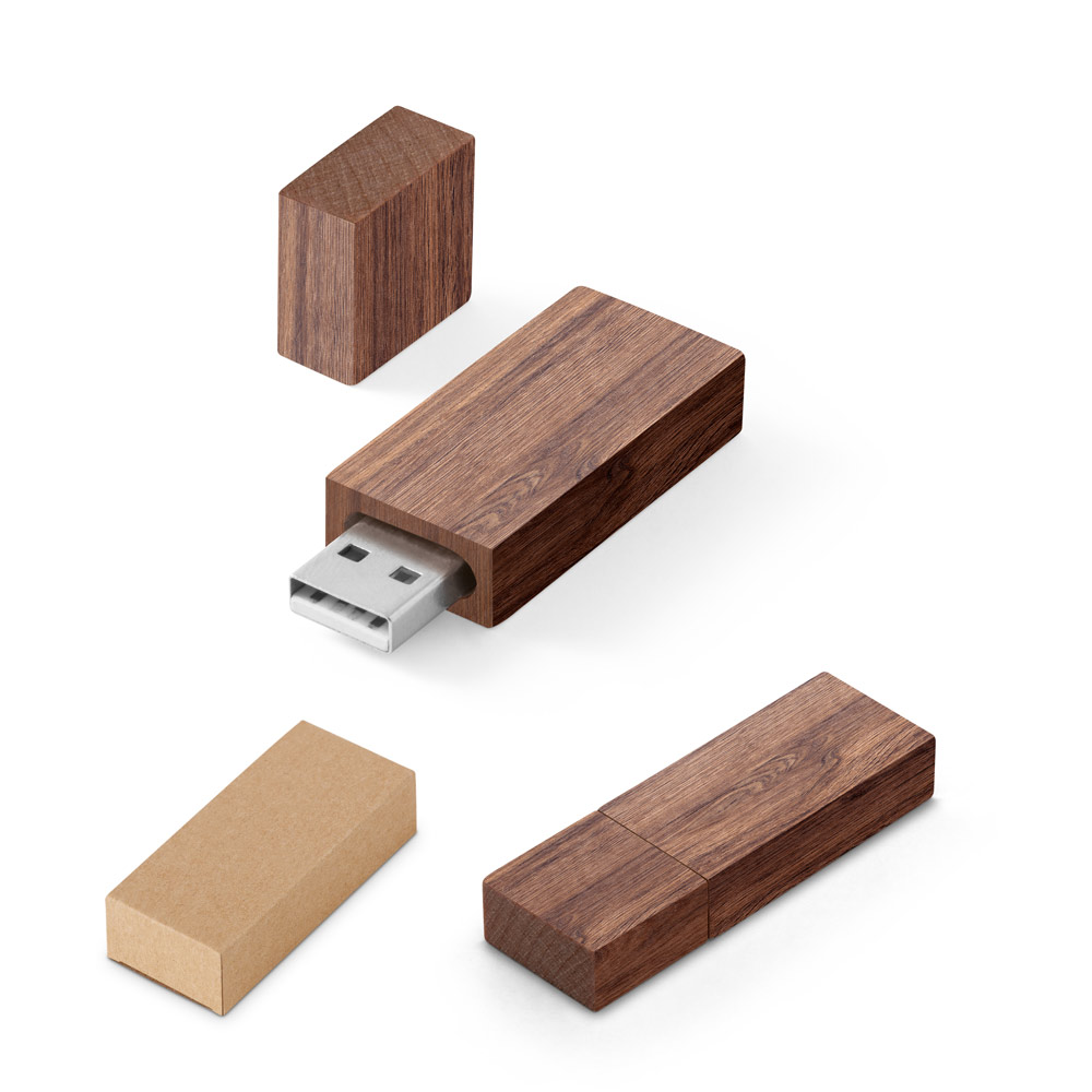 Pen Drive até 128GB em madeira — Personalizado