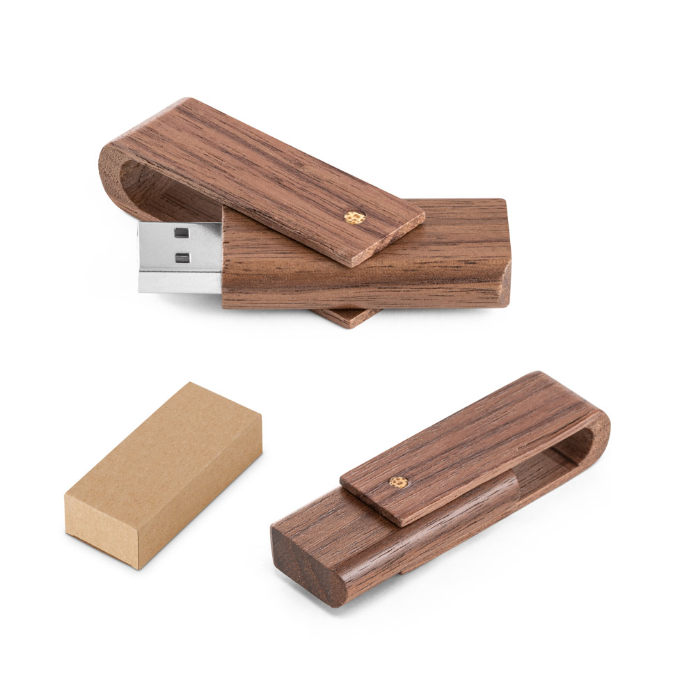 Pen Drive até 32GB em madeira — Personalizado
