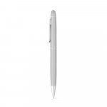 JULIE. Kugelschreiber aus recyceltes Aluminium (100 % rAL) mit Touchpen-Spitze - Satinsilber