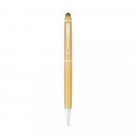 JULIE. Kugelschreiber aus recyceltes Aluminium (100 % rAL) mit Touchpen-Spitze - Satingold