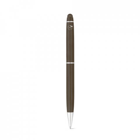 JULIE. Kugelschreiber aus recyceltes Aluminium (100 % rAL) mit Touchpen-Spitze - Gewehrmetall