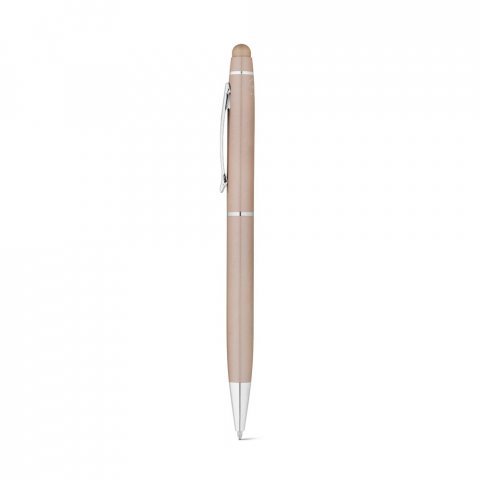 JULIE. Kugelschreiber aus recyceltes Aluminium (100 % rAL) mit Touchpen-Spitze - Champagne