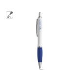 MOVE BK. Stylo &agrave; bille en ABS blanc avec clip en m&eacute;tal