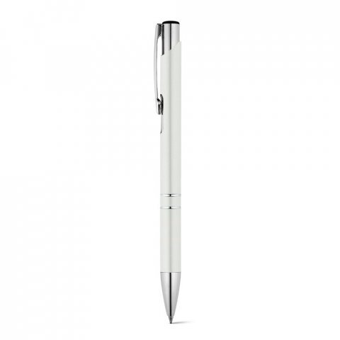 BETA BK. Hlin&iacute;kov&eacute; kuličkov&eacute; pero s klipem - B&iacute;l&aacute;