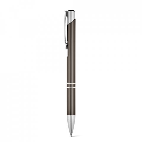BETA BK. Hlin&iacute;kov&eacute; kuličkov&eacute; pero s klipem - Ocelově &scaron;ed&aacute;