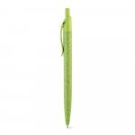 CAMILA. Kuličkov&eacute; pero z p&scaron;eničn&eacute;ho slaměn&eacute;ho vl&aacute;kna a ABS s klipem - Světle zelen&aacute;