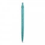 CAMILA. Kuličkov&eacute; pero z p&scaron;eničn&eacute;ho slaměn&eacute;ho vl&aacute;kna a ABS s klipem - Světle modr&aacute;