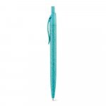 CAMILA. Kuličkov&eacute; pero z p&scaron;eničn&eacute;ho slaměn&eacute;ho vl&aacute;kna a ABS s klipem - Světle modr&aacute;