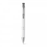 BETA PLASTIC. ABS-balpen met metalen clip - Wit