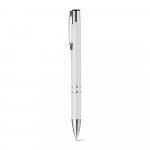 BETA PLASTIC. ABS-balpen met metalen clip - Wit
