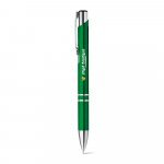 BETA PLASTIC. ABS-balpen met metalen clip - Groen