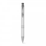 BETA PLASTIC. ABS-balpen met metalen clip - Satijn zilver