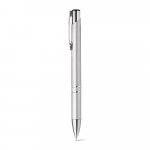 BETA PLASTIC. ABS-balpen met metalen clip - Satijn zilver