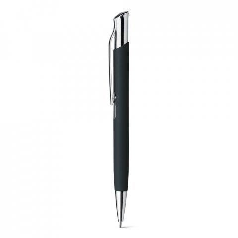 OLAF SOFT. Kulspetspenna i aluminium med gummifinish - Svart