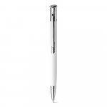 OLAF SOFT. Kulspetspenna i aluminium med gummifinish - Vit