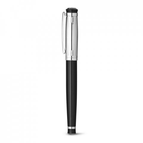 ORLANDO. Metal Rollerball and ballpoint pen set with clip - Silver