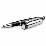 ORLANDO. Metal Rollerball and ballpoint pen set with clip - Silver