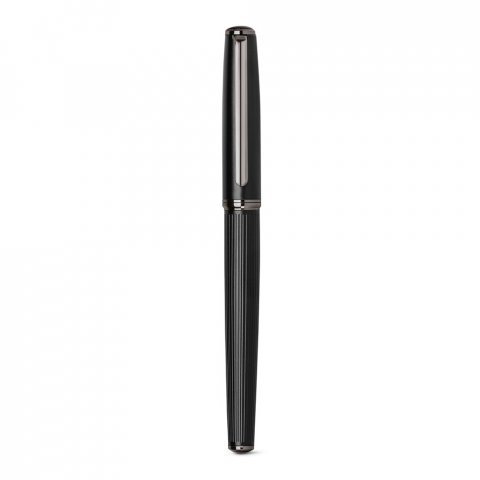 IMPERIO. Metal rollerball and ballpoint set with twist mechanism - Black