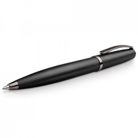 IMPERIO. Metal rollerball and ballpoint set with twist mechanism - Black