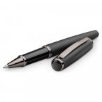 IMPERIO. Metal rollerball and ballpoint set with twist mechanism - Black