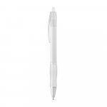 SLIM. Nekĺzav&eacute; guľ&ocirc;čkov&eacute; pero z ABS s klipom - Biela