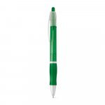 SLIM. Nekĺzav&eacute; guľ&ocirc;čkov&eacute; pero z ABS s klipom - Zelen&aacute;