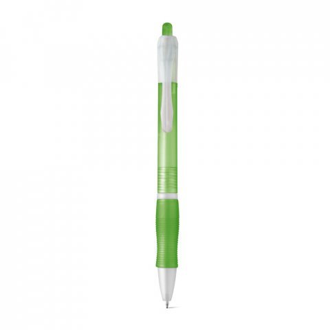 SLIM. Nekĺzav&eacute; guľ&ocirc;čkov&eacute; pero z ABS s klipom - Svetlozelen&aacute;