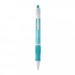 SLIM. Nekĺzav&eacute; guľ&ocirc;čkov&eacute; pero z ABS s klipom - Svetlomodr&aacute;