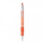 SLIM. Nekĺzav&eacute; guľ&ocirc;čkov&eacute; pero z ABS s klipom - Oranžov&aacute;