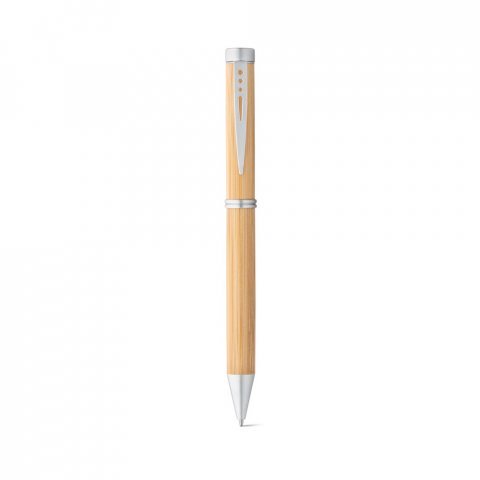 LAKE. Bambuskulepenn med vrimekanisme og metallklips - Naturell 