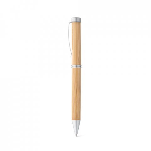 LAKE. Bambuskulepenn med vrimekanisme og metallklips - Naturell 