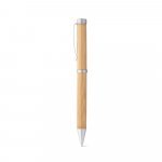 LAKE. Bambuskulepenn med vrimekanisme og metallklips - Naturell 