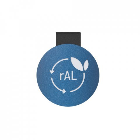 CONVEX. Gerecycled aluminium (100% rAL) en gerecycled ABS (100% rABS) balpen met clip - Blauw