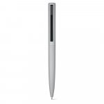 CONVEX. Gerecycled aluminium (100% rAL) en gerecycled ABS (100% rABS) balpen met clip - Satijn zilver