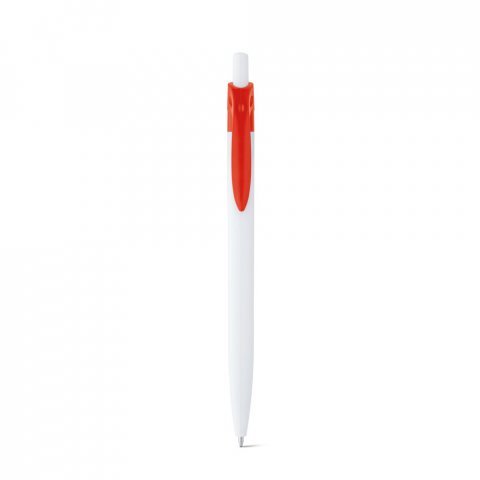 MARS. Penna a sfera in ABS con clip colorata - Rosso