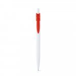 MARS. Penna a sfera in ABS con clip colorata - Rosso