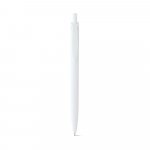 MARS. Penna a sfera in ABS con clip colorata - Bianco