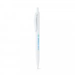 MARS. Penna a sfera in ABS con clip colorata - Bianco