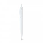 MARS. Penna a sfera in ABS con clip colorata - Bianco