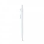 MARS. Penna a sfera in ABS con clip colorata - Bianco