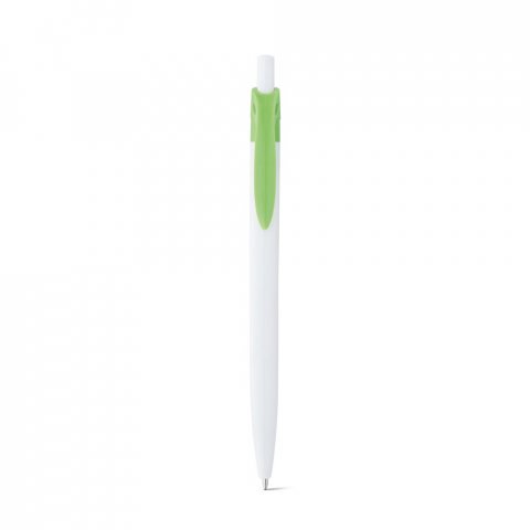 MARS. Penna a sfera in ABS con clip colorata - Verde chiaro